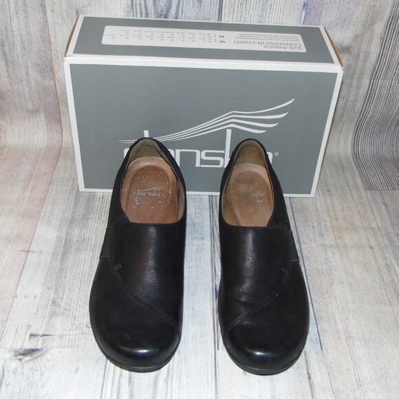 Dansko Fae black leather slip on shoes womens size 41 - Picture 3 of 7